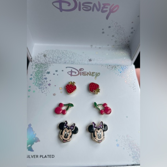 Disney Minnie Mouse earrings,Disney earrings,cherry earrings,strawberry earrings - Picture 3 of 8